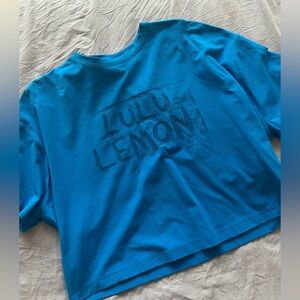 lululemon blue ed curtis collab tank size 6